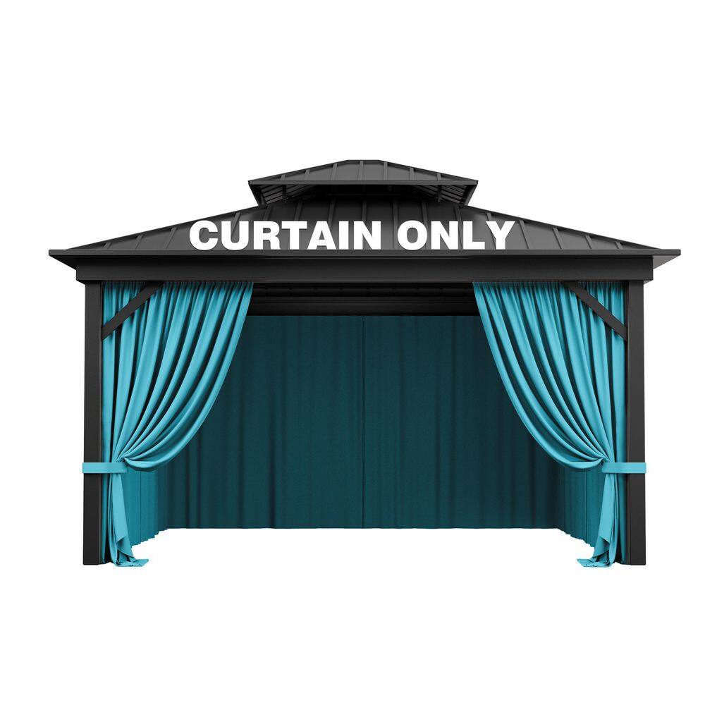 12 ft. x 12 ft. Universal Outdoor Privacy Curtains, Gazebo Curtain Replacement with Zipper Lake (4-Side Curtain Only) price history on PriceWatchPro