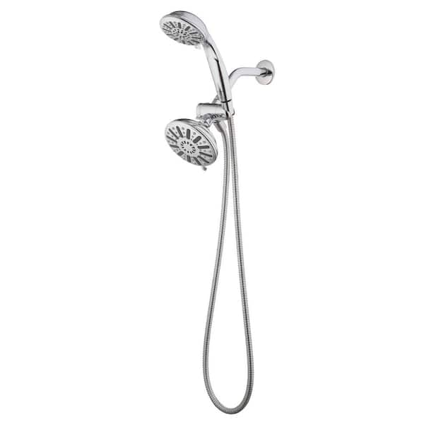 Glacier Bay 6-Spray 5 in. Dual Wall Mount Fixed and Handheld