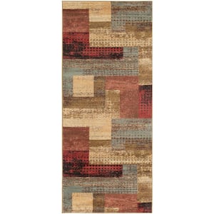 Kazuno Dark Red 2 ft. 11 in. x 7 ft. 3 in. Indoor Area Rug