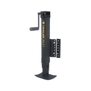 Drill Powered 7,000 lb Side Bracket Mount Heavy Duty Square Drop Leg Trailer Jack with 47 inch total extension