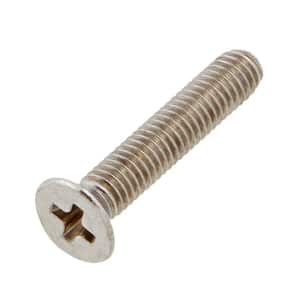 M3-0.5x16mm Stainless Steel Flat Head Phillips Drive Machine Screw 2-Pieces