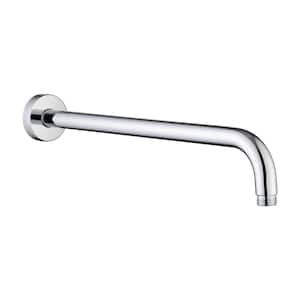 16 in. Round Wall Mount Shower Arm and Flange in Chrome