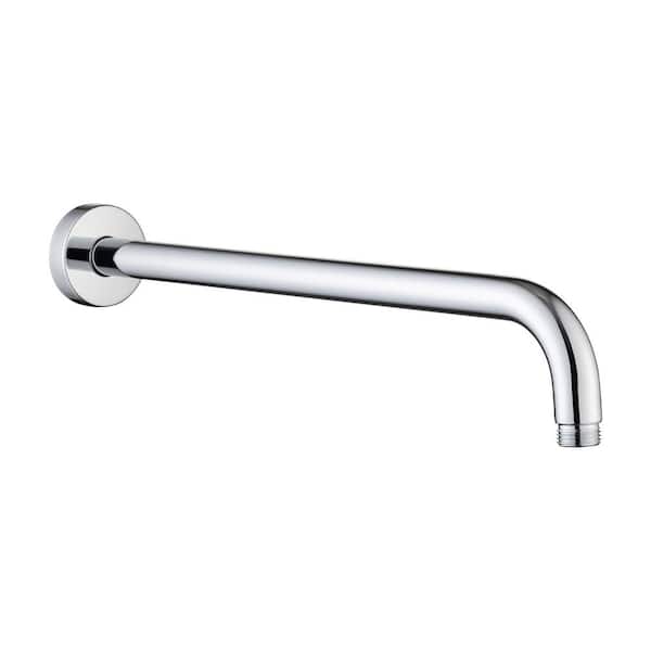 RAINLEX 16 in. Round Wall Mount Shower Arm and Flange in Chrome
