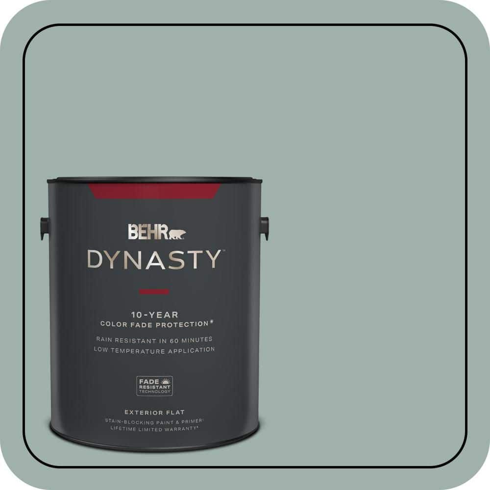 BEHR DYNASTY 1 gal. #N430-3 Garden Vista Flat Exterior Stain-Blocking ...