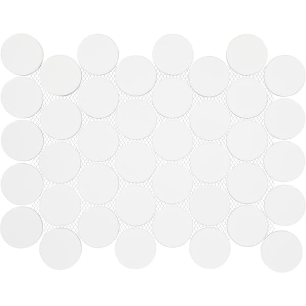 Daltile Restore White 11 in. x 13 in. Glazed Porcelain Jumbo Penny Round Mosaic Tile (585.9 sq. ft./Pallet)