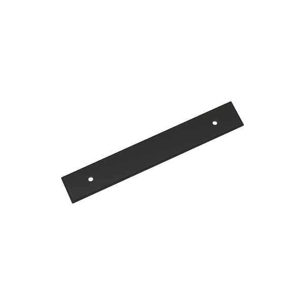 Maymont 5-1/16 in. Center-to-Center Rectangle Matte Black Pull Cabinet Backplate