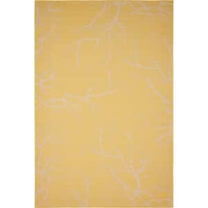 Outdoor Branch Yellow 6' 0 x 9' 0 Area Rug