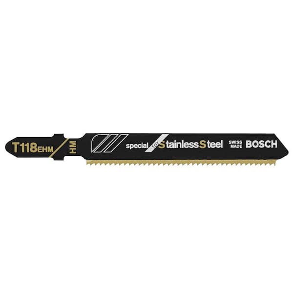 Bosch 3 in. 14 Teeth per in. TC T-Shank Jigsaw Blade (3-Pack)