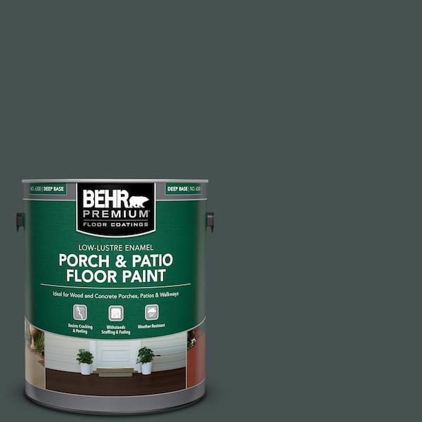 BEHR PREMIUM 1 gal. #MQ6-44 Black Evergreen Low-Lustre Enamel Interior/Exterior Porch and Patio Floor Paint