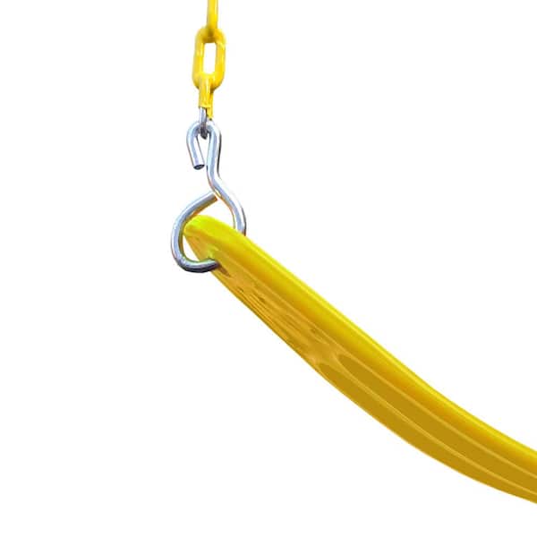 Brand New Cedar Summit Yellow Belt Swing w/ Soft Touch Rope & Chain
