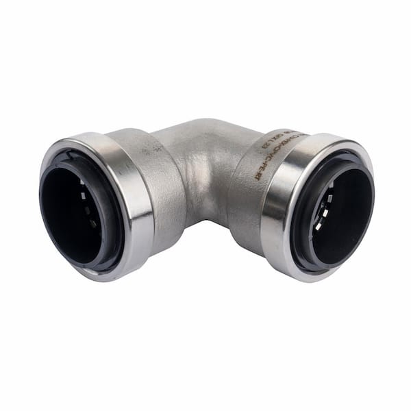 QUICKFITTING 1-1/2 in. Stainless Steel Push-to-Connect 90-Degree Elbow Fitting