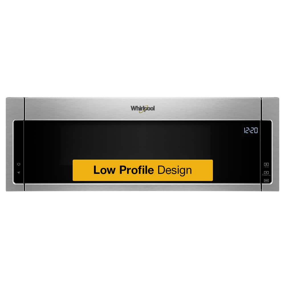 Whirlpool 1.1 cu. ft. Over the Range Low Profile Microwave Hood Combination in Stainless Steel