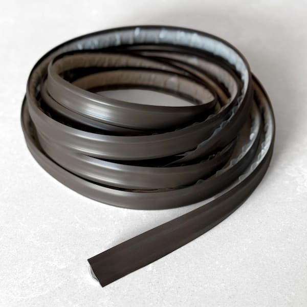 InstaTrim 3/4 in. x 1/4 in. x 10 ft. Bronze PVC Inside Corner Self-adhesive Flexible Caulk and Trim Molding