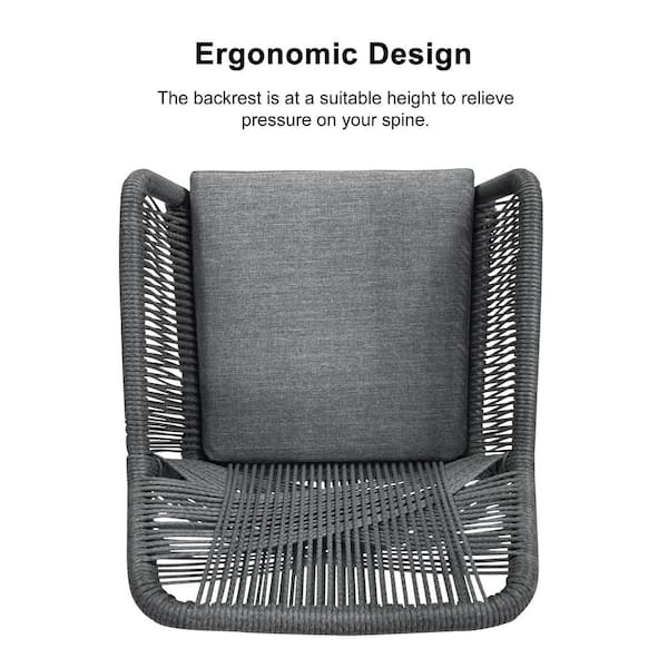 9-Piece Aluminum All-Weather PE Rattan Square Outdoor Dining Set with Cushion, Grey