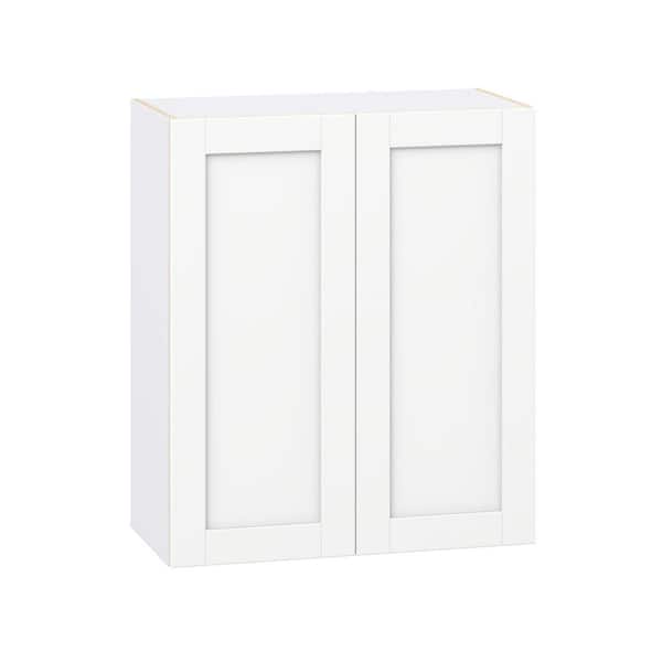 Milton 30 in. W x 14 in. D x 35 in. H Assembled Shaker Wall Kitchen Cabinet in Bright White
