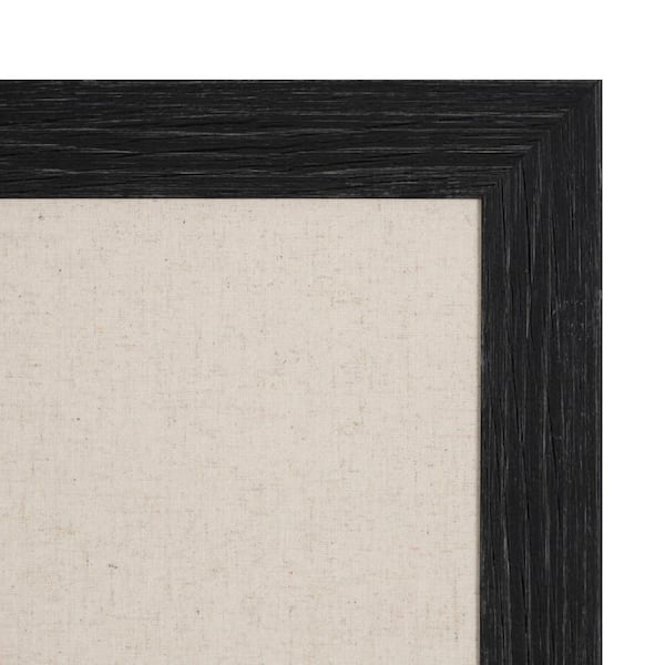 DesignOvation Beatrice Black Fabric Pinboard Memo Board 217356