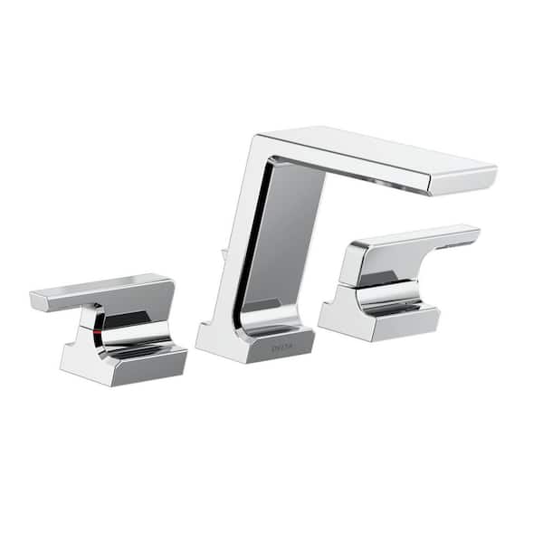 Delta Pivotal 2-Handle Deck-Mount Roman Tub Faucet Trim Kit in Lumicoat Chrome (Valve Not Included)