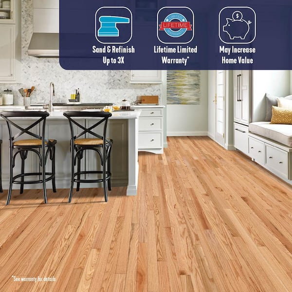 American Originals Natural Red Oak 3/4 in. T x 3-1/4 in. W Smooth Solid Hardwood Flooring (22 sq.ft./ctn)