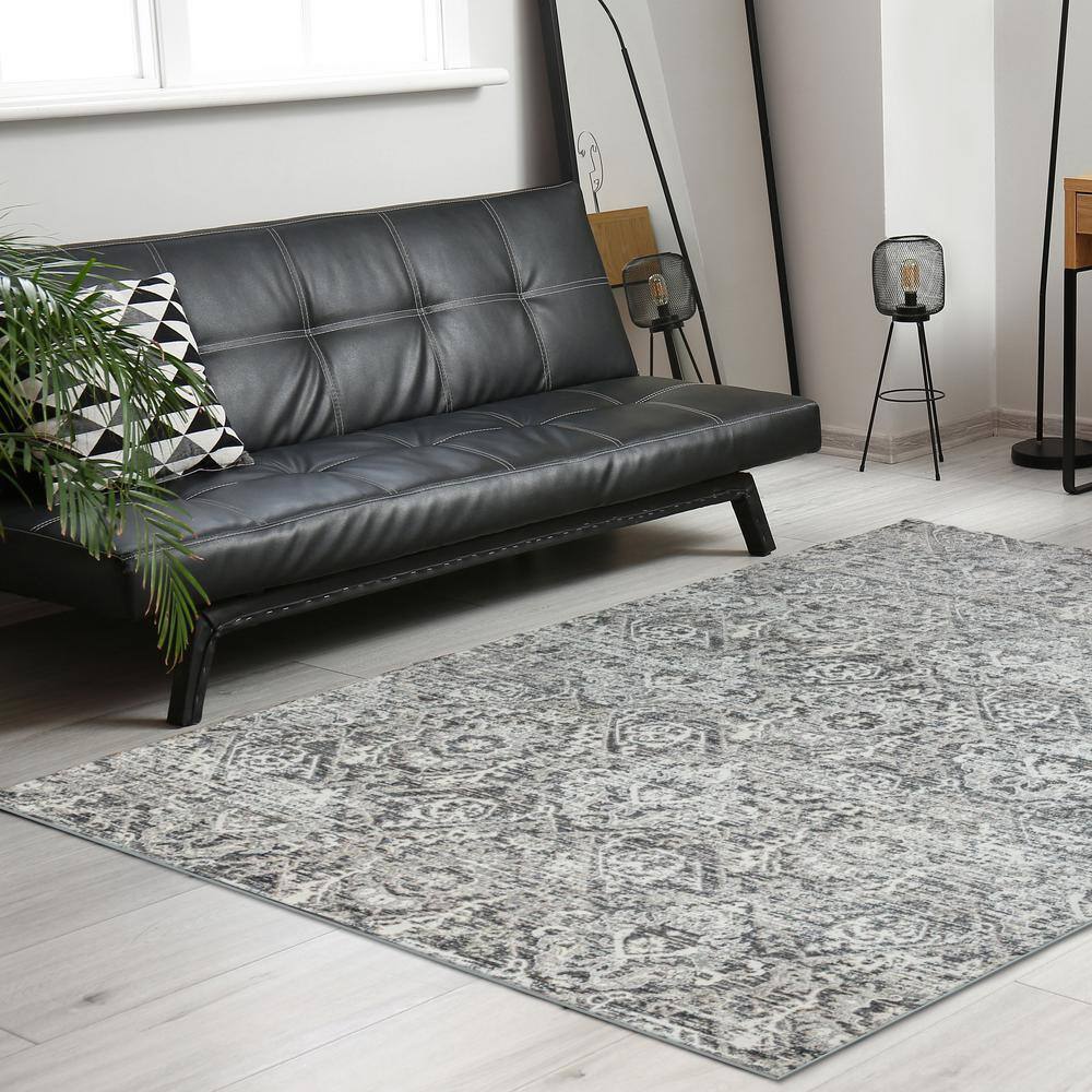 Gray 8 Ft X 10 Ft Livigno 1244 Transitional Abstract Area Rug 1244   Gray Area Rugs 1244 1013 Grey 64 1000 