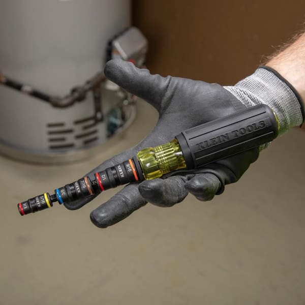 Klein Tools 7-in-1 Impact Flip Socket with Handle, Hex Impact