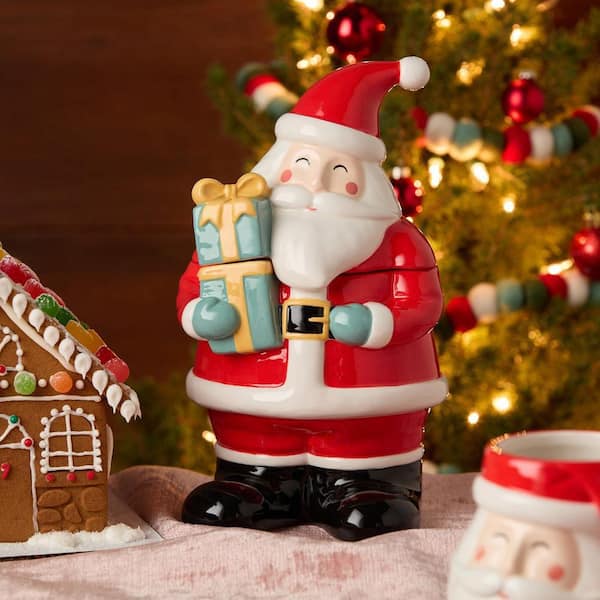 Certified International Christmas Whimsy Santa 3-D Cookie Jar
