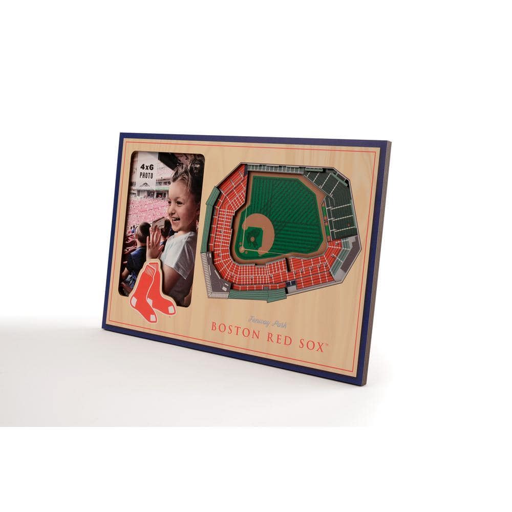 YouTheFan MLB Boston Red Sox Team Colored 3D StadiumView with 4 in