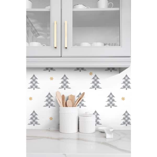 NextWall Metallic Silver Snowflakes Peel and Stick Wallpaper (Covers 30.75  sq. ft.) NW41008 - The Home Depot