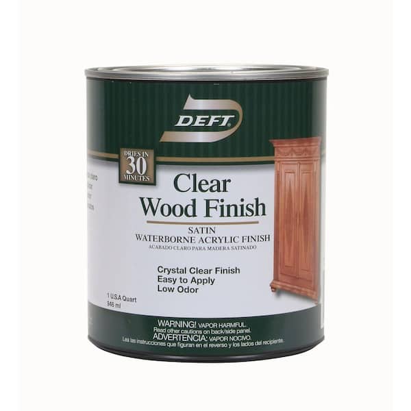 Deft 1 qt. Semi-Gloss Interior Clear Wood Finish Waterborne Acrylic
