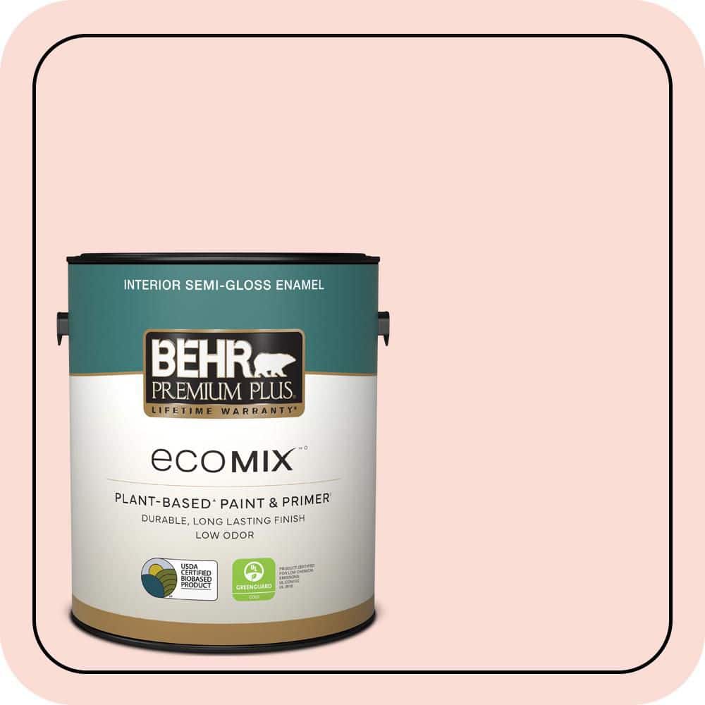 1 gal. #170A-1 Pink Parfait Semi-Gloss Enamel EcoMix Plant-Based Interior Paint & Primer price history on PriceWatchPro