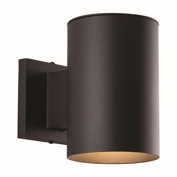 Chiasso Aluminum 1-Light Black Dark Sky Cylinder Outdoor Wall Lantern