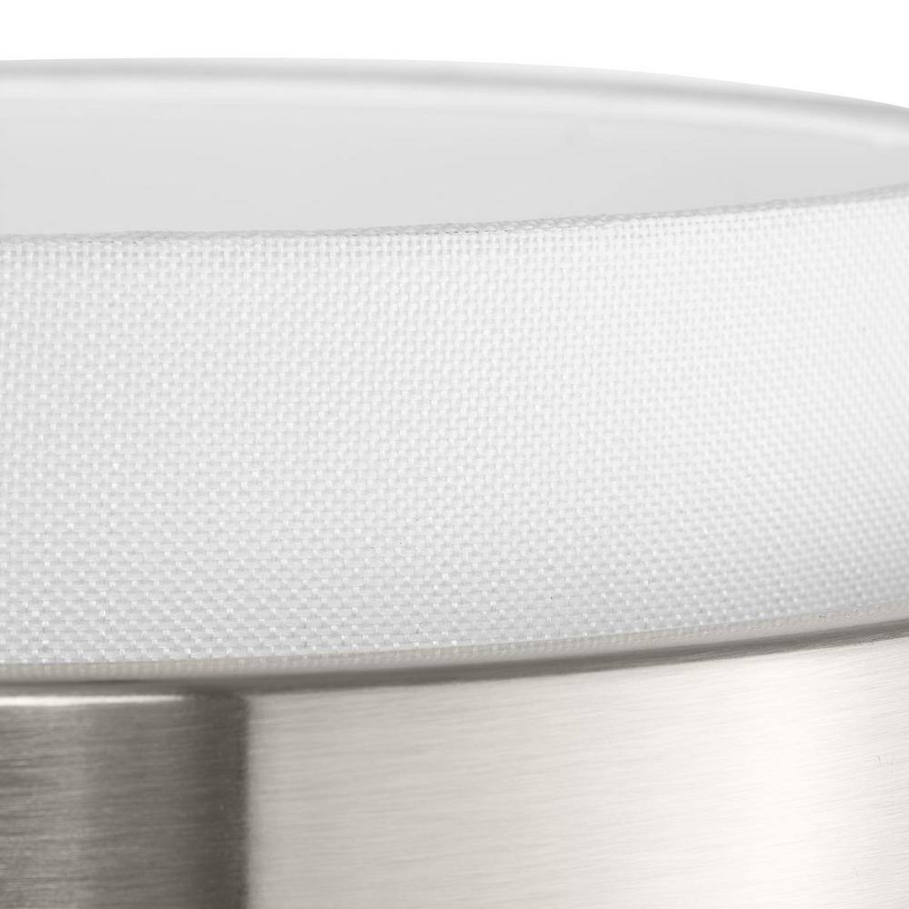 Silva Brushed Nickel Glass Drum Pendant Light