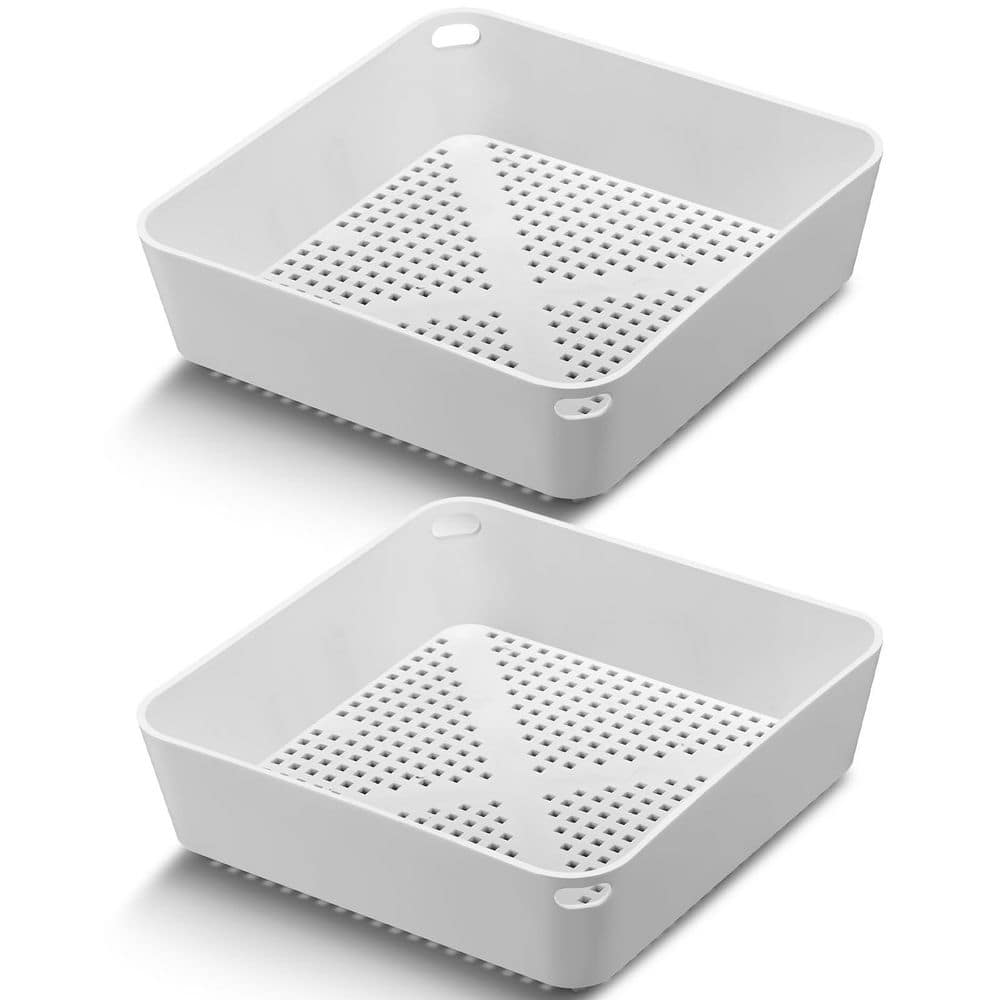 2-Piece 8.3 in. Floor Sink Drain Covers Plastic Drains Screen Basket Included for Commercial Kitchen Restaurant in White price history on PriceWatchPro