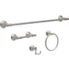 Delta Chamberlain 4-Piece Bath Hardware Set w/24 in. Towel Bar Toilet ...