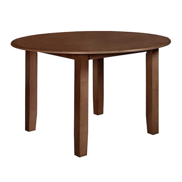 NEW CLASSIC HOME FURNISHINGS New Classic Furniture Pascal Walnut Wood 4-Legs Round Dining Table (Seats 4)