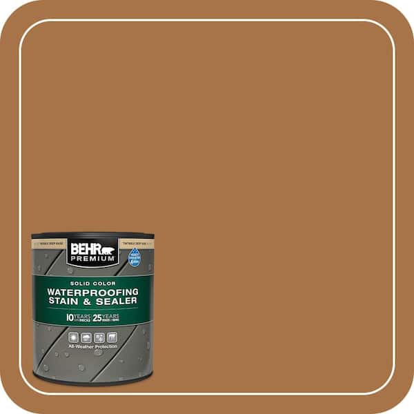 BEHR PREMIUM 1 qt. #SC-134 Curry Solid Color Waterproofing
