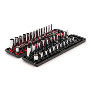 1/4 in. Drive 12-Point Socket Set with Rails (5/32 in.-9/16 in., 4 mm-15 mm) (50-Piece)