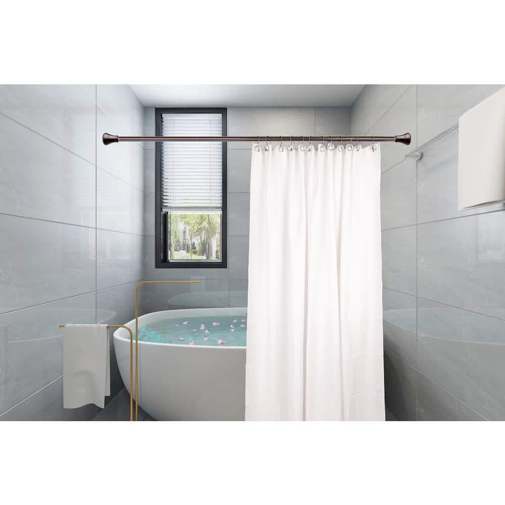 Oil Rubbed Bronze Crystal Shower Curtain Hooks Set of 12