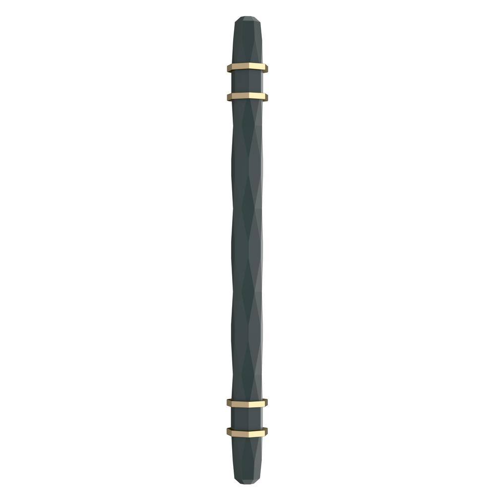 Modern Matte Black Bronze and Gold Cabinet Bar Pull