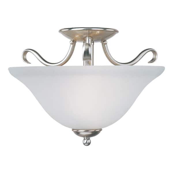 Maxim Lighting Basix 14 in. 2-Light Semi-Flush Mount