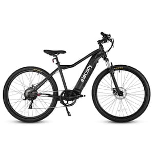 Black 27.5 Inch Aluminum Electric Bike with 350W Brushless Motor, 20MPH Assist, Disc Brake, 7 Speed System