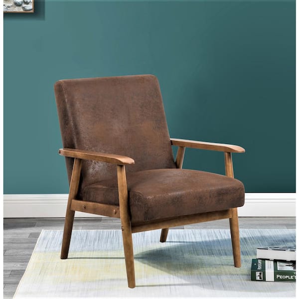 brown mid century modern chair