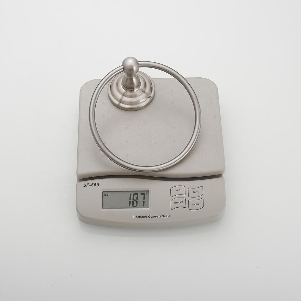 Brushed Nickel Wall Mounted Circular Towel Ring