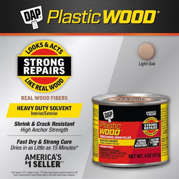 Plastic Wood 4 oz. Light Oak Solvent Wood Filler (12-Pack)
