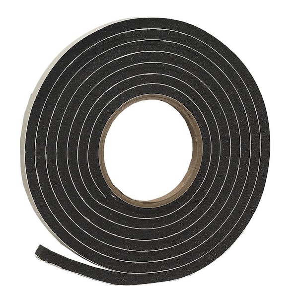 Frost King 3/8 in. x 5/16 in. x 10 ft. Black Rubber Foam Weatherseal Tape