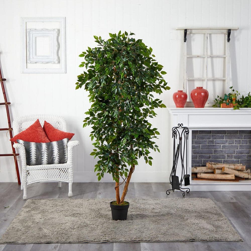 6 ft. Artificial Ficus Tree in Pot for Indoor/Outdoor