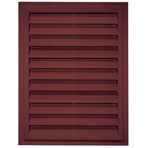 20.2 in. x 26.2 in. Rectangular Red Plastic Built-in Screen Gable Louver Vent