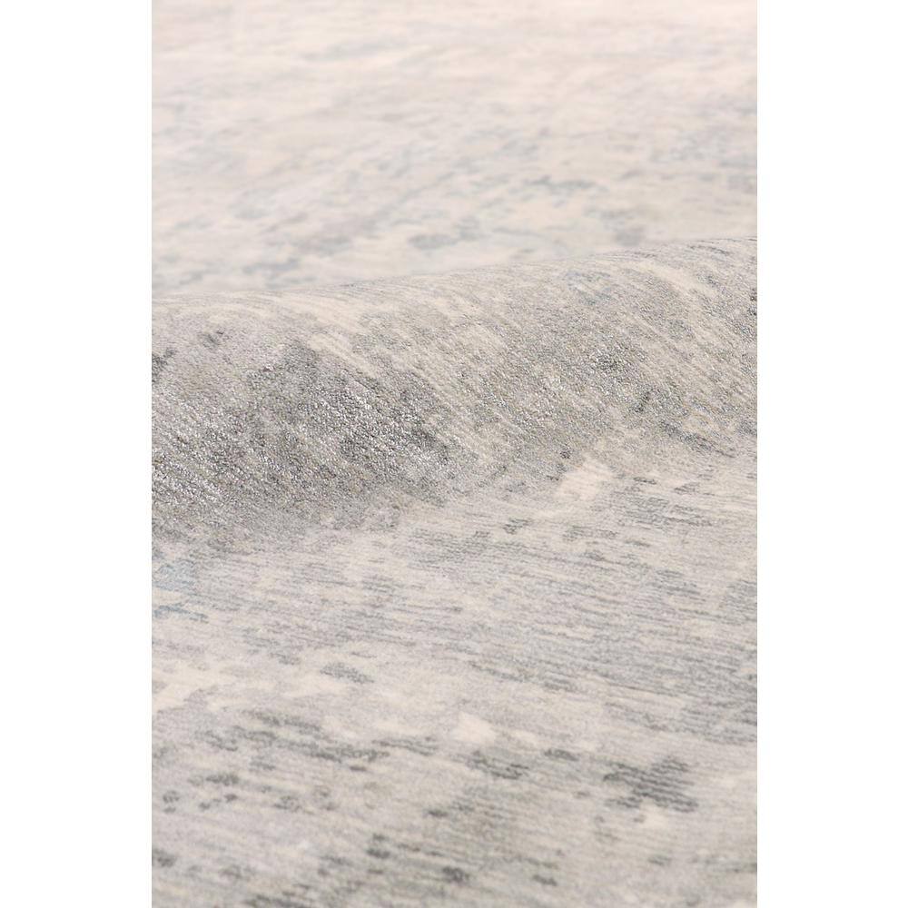 Elegance Abstract Gray Hand-Loomed Wool & Viscose 6' x 9' Rug
