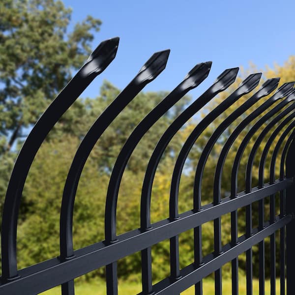 ALEKO 8 ft. x 6 ft. Each 8-Panel Steel Fence Kit - Curved Top Style