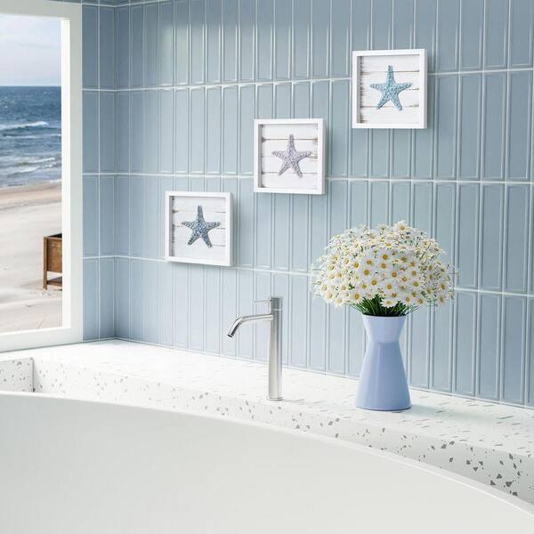 3 Piece Wood Framed Coastal 3D Wall Art Print 7 in. x 7 in