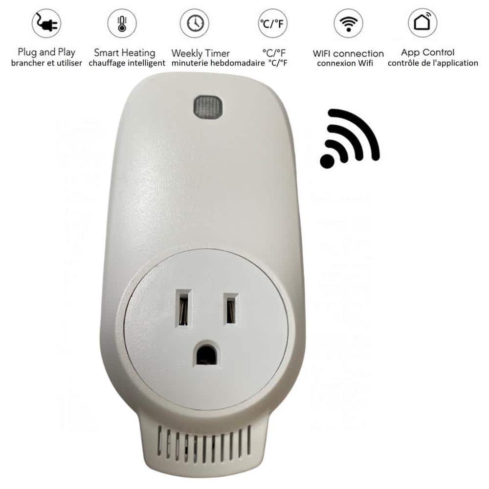 Wexstar EWT-009US Plug-in Wi-Fi Thermostat with Smart Phone Control